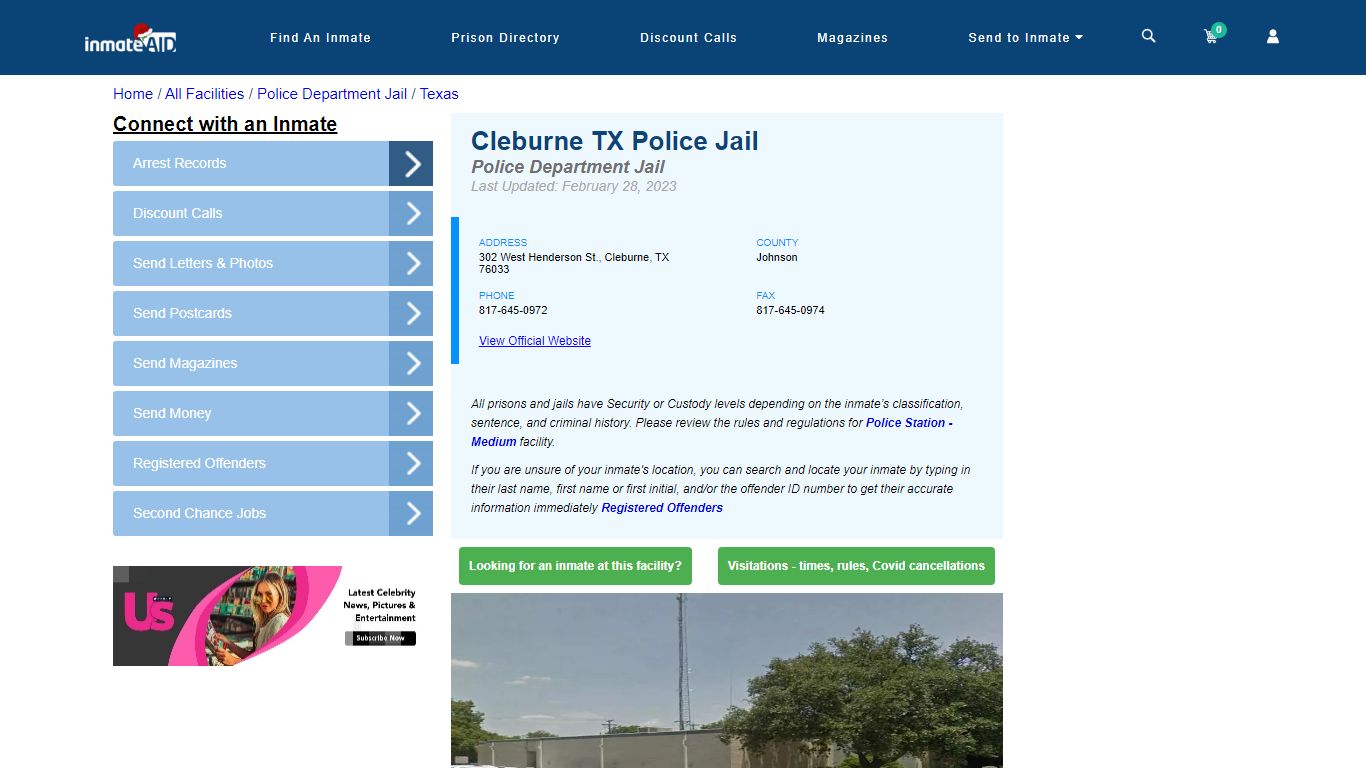 Cleburne TX Police Jail & Inmate Search - Cleburne, TX